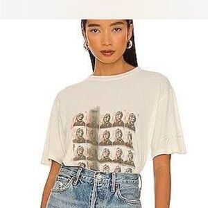 Anine Bing Cream Graphic Tee